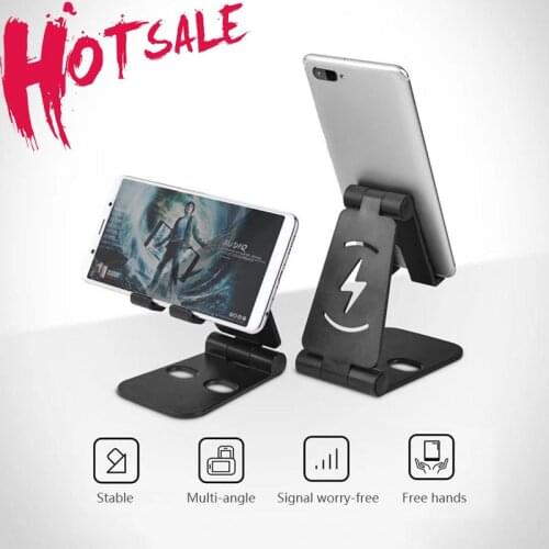 Phone Holder Stand For IPhone 11 Xiaomi Mi 9 Metal Phone Holder Foldable Mobile Phone Stand Desk For IPhone 7 8 X XS