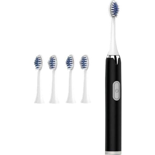 Electric Toothbrush For Adult Household Soft Fur Replacement Heads Set Battery Powered Toothbrush With Brush Head Gift