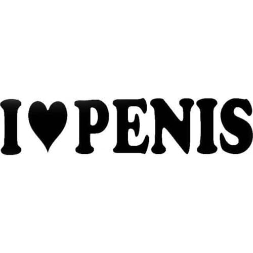 Personality Car Sticker I Love Penis Gay Pride Prank Funny Gag Gift Creative Decal PVC Window Bumper Funny Waterproof Stickers
