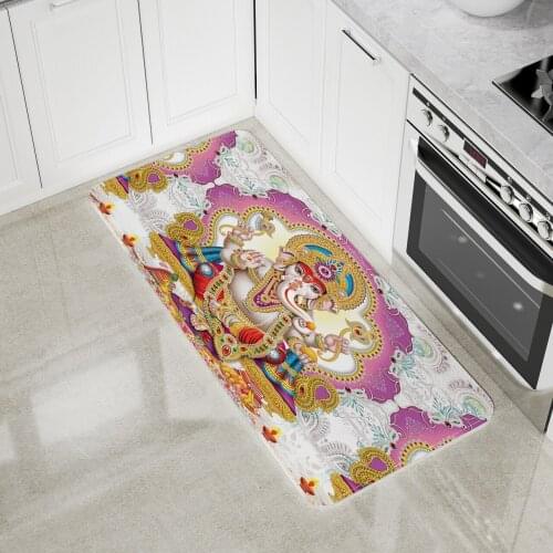 Indian Sacred Elephant Floor Mat Home Area Rugs Large Living Room Bedroom Carpet Decor Doormat