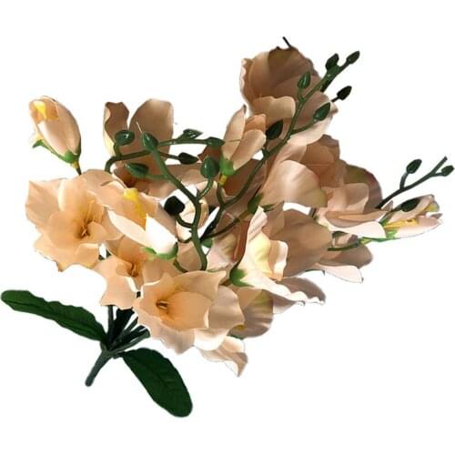 Artificial Flower Branch Decorative Lifelike Artificial Flower Bunch Faux Flower Home Autum Plastic Fake Flower Party Room Decor