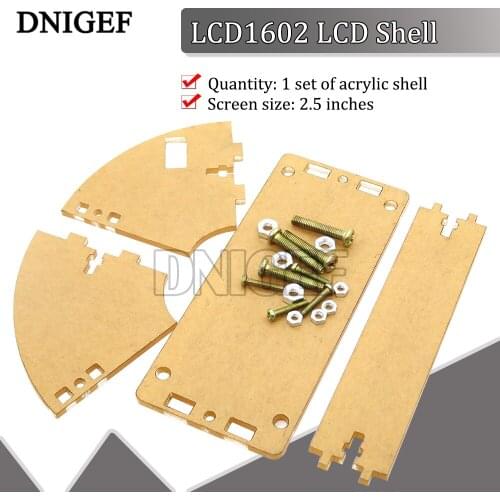 LCD1602 LCD Shell For 2.5 Inches I2C 1602 Yellow Backlight LCD Display Module Case Modules Accessory