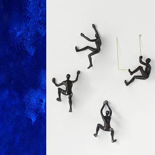 Nordic style creative rock climbing resin ornaments crafts characters home living room office soft decoration birthday gifts