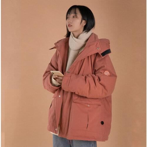 Luck A Winter Thicken Students Jackets Boyfriend Style Coats for Women Warm Loose Casual Cotton Jacket Women Coat Clothes