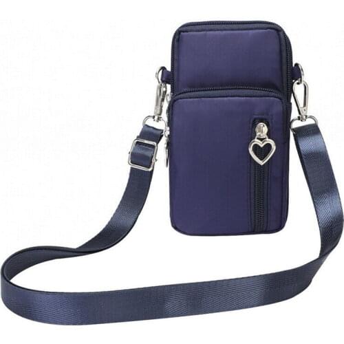 Cute Mini Coin Purses Bag Mini Nylon Crossody Cell Phone Cash Messenger Shoulder Bag Strap Wallet Pouch Bag Purse Waterproof