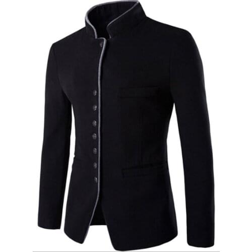 MenS Business Autumn Winter Jackrt MenS Wool Coat Long Woolen Wool Coat Collar Thickening Tank MenS Long Coat Blazer