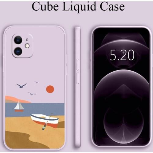 The Bird Liquid Silicone Soft Case For iPhone 12 Pro Max Mini 11 Pro Max X XR XS MAX SE2020 8 7 6 6S Plus Shockproof Phone Cover