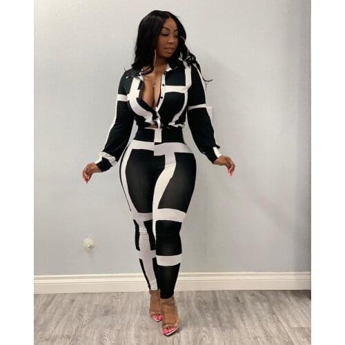 Ueteey New Two-piece Casual Patchwork Two-piece Pants Set