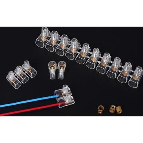 PC 2.5-25mm2 Europe Type Plastic Terminal Blocks Brass Terminal Connectors DIY Electrical Lightings Accessories