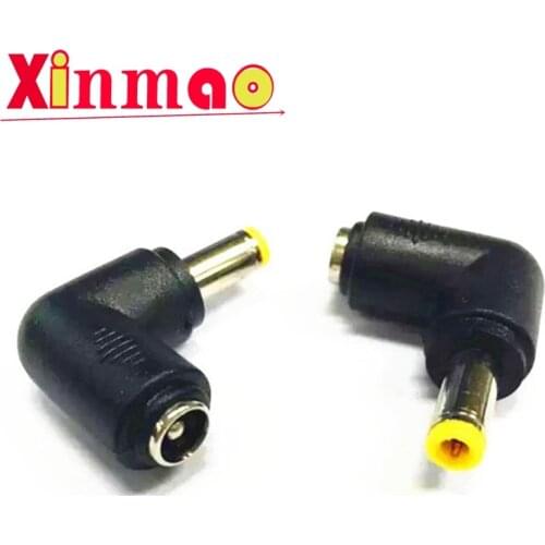 2pcs elbow notebook plug DC adapter 5.5 * 2.1 female to 5.5 * 2.5 male