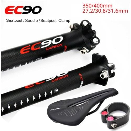 EC90 MTB Carbon Seat Post 3K 350/400mm 27.2/30.8/31.6mm Seatpost Ultralight Bike saddle Carbon Seatpost Clamp bicycle Accessorie