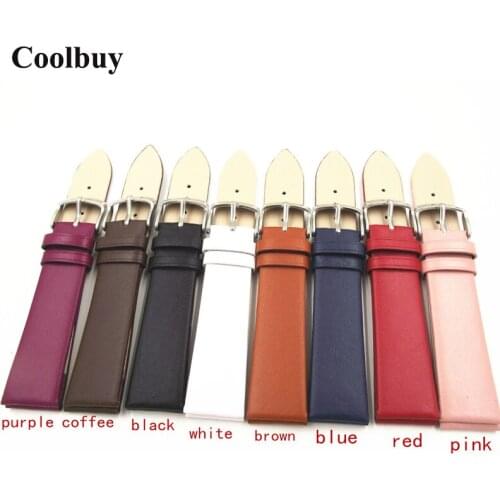 1PCS 12MM 14MM 16MM 18MM 20MM 22MM smooth grain genuine leather (cow split) watch band watch strap men and women straps-6951