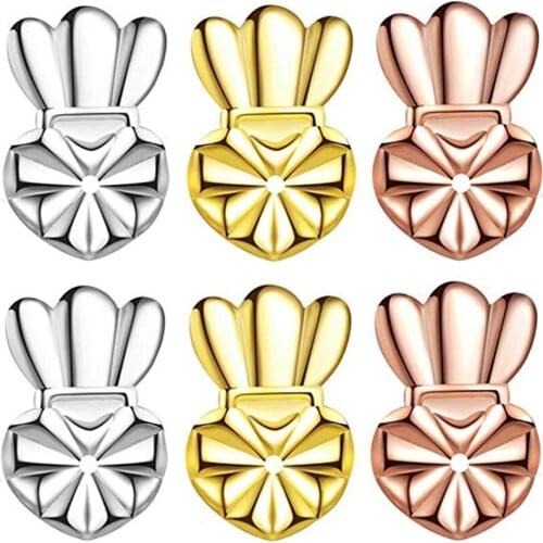 2019 New Earrings Lifters gold silver earring hypoallergenic back support fits all earrings box earrings lifts back earrings