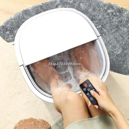 Foldable footbath basin for washing feet, small household electric heating and constant temperature massage portable artifact