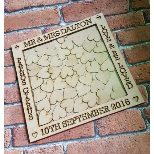 Wedding Heart Drop Box, Birthday Guest Book, Wedding Guestbook Alternative Guest Book Alternative