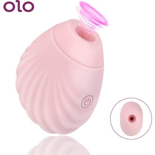 OLO Vibration Oral Licking Sex Toys for Women 7 Modes Flexible Clitoral Sucking Vibrator Mini Shell Nipple Stimulation Massager