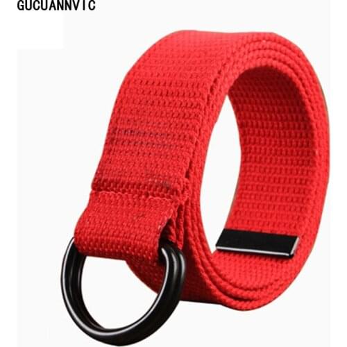High quality canvas belt Metal Buckle men belt elastic Stretchable Fabric Knitted belts for women outdoor sports double buckle
