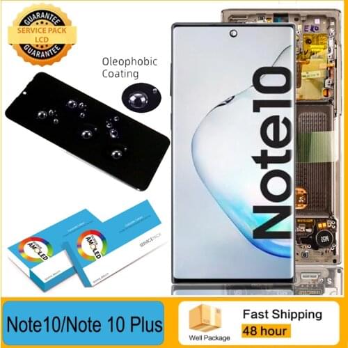 100% Original Super AMOLED for SAMSUNG Galaxy Note 10 N970F LCD Display Touch Screen for Note 10 Plus Note10+ N975 N9750