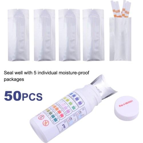 50 Strips 5 in 1 Multi-functional Acid Water Hardness Swimming Pool Spa Water Test Strips Nitrate Nitrite PH Hardness