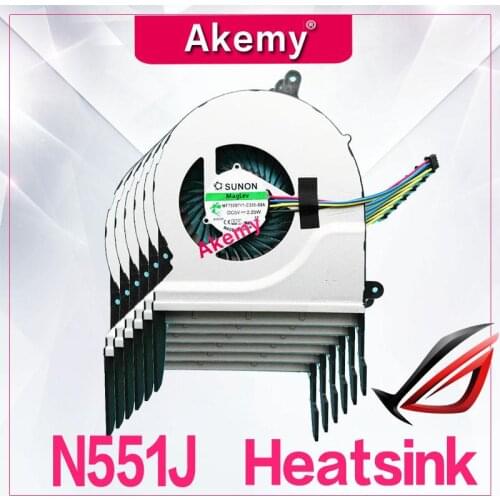Akemy NewCPU Fan For Asus N551 N551J N551JK N551JM N551JV N551JX N551JK N551JQ G58 G58J cpu cooling fanCooler MF75090V1-C330-S9A