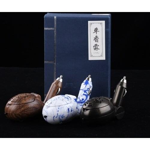 Car Auto electronic incense burner for incense fragrance of sandalwood powder supplies Aloes car incense burner set
