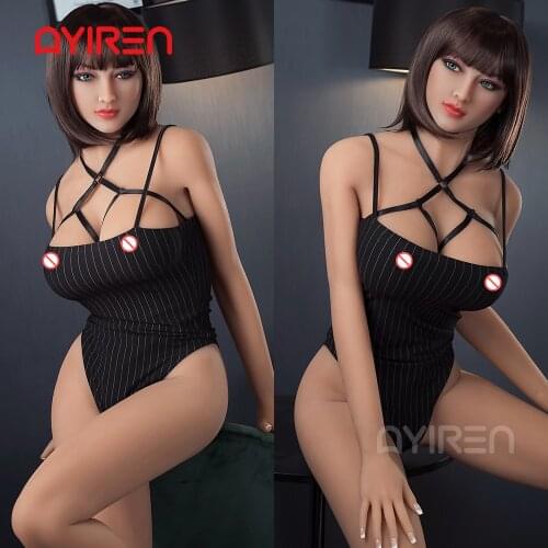 AYIREN 168cm TPE Sex Doll Brunette Muscle Beauty E-Cup Huge Breasts Soft Big Booty Realistic Life Size Adult Love Toys for Man