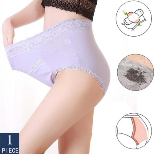 Menstrual Panties Absorpsion Underwear3-layers Waterproof Pockets High Waist Brief Cotton Menstrual Panty Lingerie Physiologicl