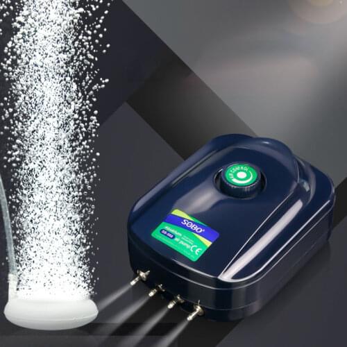 Quiet 220v 8W 12W Air Pump Adjustable Super Silent 4 Outlet Aquarium Fish Tank Oxygen Air Aerator ,Koi Fish Air Aerator air pump