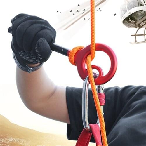 Rock Climbing 9 Shape Rigging Descender Aluminum Figure Belay Device Abseiling Hoverable Downhill Equipment