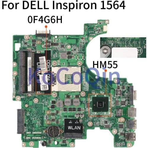 F4G6H 0F4G6H For DELL Inspiron 1564 Mainboard S989 DAUM3BMB6E0 CN-0F4G6H HM55 Laptop motherboard full tested