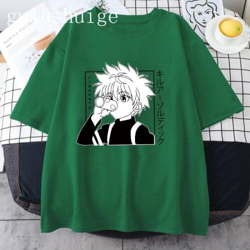 Japanese Anime Manga Hunter X Hunter T Shirt Men Kurapika Graphic Tee Unisex Killua Funny Hisoka Tops T-shirt Male Tshirt Cute