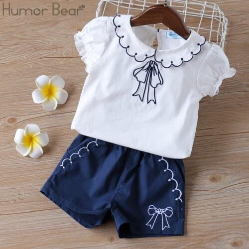 Humor Bear Kid Girls Clothing Sets Fashion Sleeveless Print Top with Casual Pant Cute Outfit for Girl 3-7 Years Summer Kid Suit