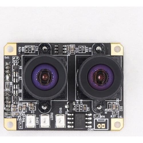 2MP Non Distortion Face Recognition IR Stereo Webcam UVC Dual Lens USB Camera Module for 3D VR Biometric Retina Analyze