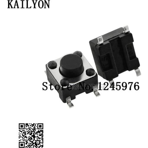 Free Shipping 1000pcs Push Button Switch SMD switch touch 6*6*5 four surface mount key temperature resistant environment 6X6X5