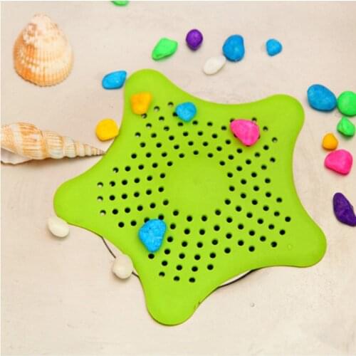 Creative 4 Colors Bathroom Shower Drain Cover Stars Hair Filter Sink Strainer Insulation Pads