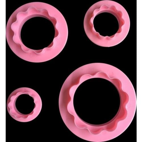 4PC lace circular double-sided mould butter soil simulation biscuit moulding clay mould