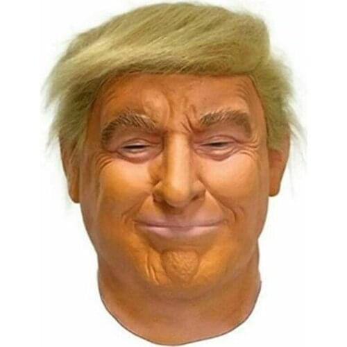 Halloween Mask USA President Trump Mask Trump Biden Latex Realistic Headgear Halloween Ball Cosplay Party Costume Dress Up Props