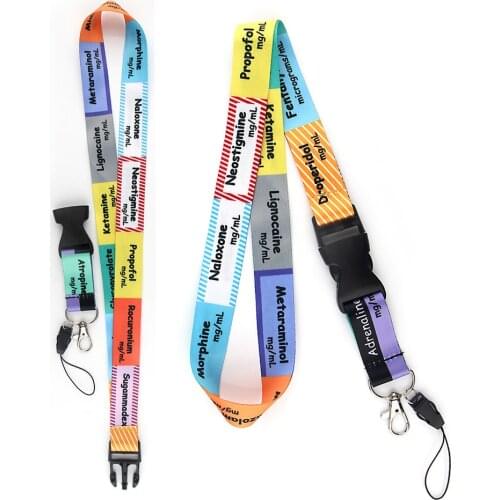 Medical Series ICU Keychain Lanyard For Keys Mobile Phone Straps USB ID Card Badge Holder Necklace Keycord Webbing Ribbon