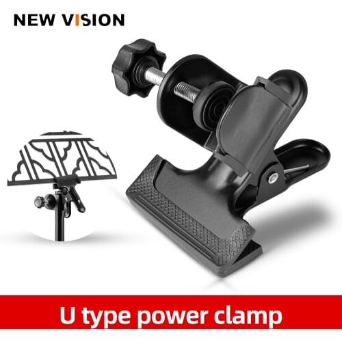Photo Studio Metal U Type Clip Clamp with Bracket for Flash Light Stand Studio Accessories Clip