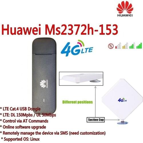 Huawei Ms2372h-153 Mobile Broadband LTE USB WiFi Hotspot with 4g crc9 Antenna