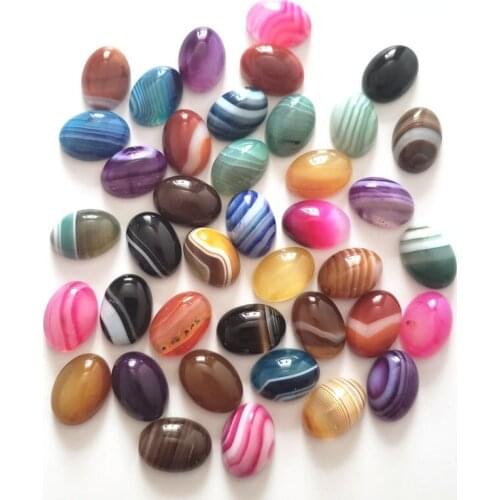 2019 Fashion good quality natural stripe Onyx Oval CAB CABOCHON stones beads for Ring jewelry making 50pcs/lot free 13x18mm