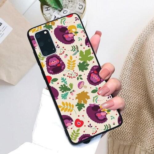 For Samsung Galaxy Hedgehog Print Soft TPU Black Border Samsung Galaxy Case