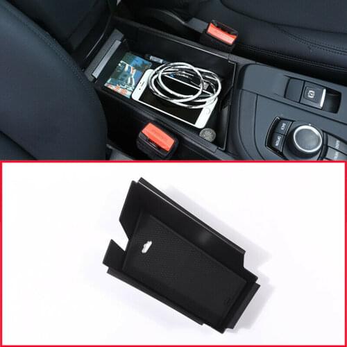 For BMW X1 F48 2016-2019 Armrest Storage Box Tray Container Holder with Mat