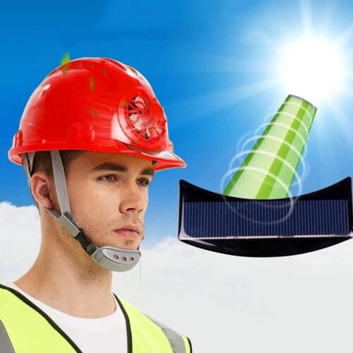 Solar Power Fan Helmet Outdoor Working Safety Hard Hat Construction Workplace ABS material Protective Cap Powered by Solar Panel