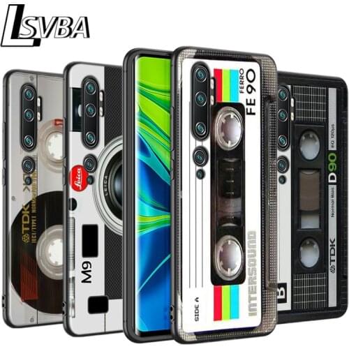 Classical Cassette Tape Silicone Cover for Xiaomi Mi 10 9T CC9 Pro Note 10 9 8 A3 A2 A1 6X 5X Lite Mix 3 Black Phone Case