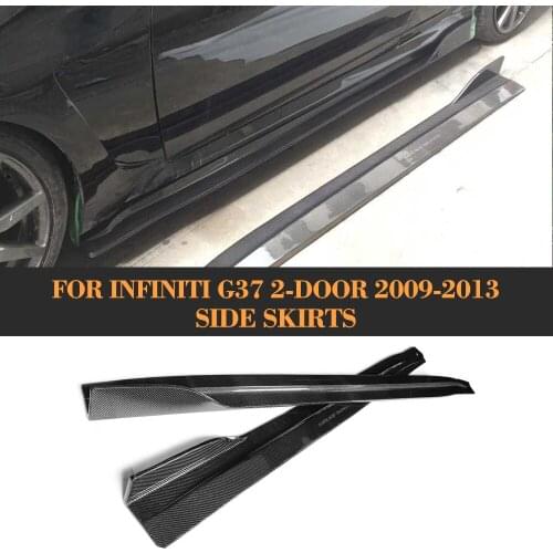 Carbon Fiber Auto Side Carbon Skirt Car Side Apron Case For infiniti G37 2 door base sedan journey sedan 2009 - 2013
