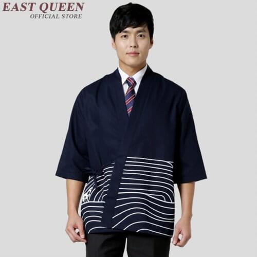 Sushi chef uniform japanese restaurant uniforms men japan sushi clothing japanese chef jacket AA1373