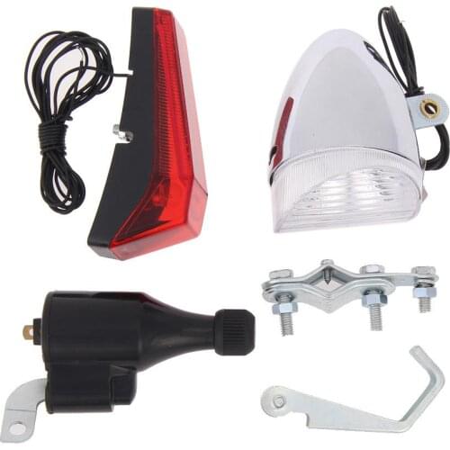 Cycling Dynamo Powered Headlight Rearlight Bike Tail Light Bike Light Set Dynamo-Powered Cycling Accessory