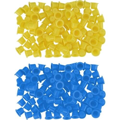 100Pcs Tattoo Ink Cups 2 Sizes Permanent Makeup Pigment Holder Container Tattoo Accessory