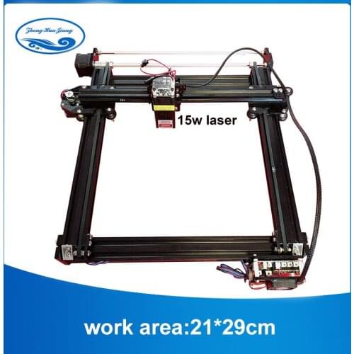 21*29cm laser engraving machine,15w DIY automatic cola cutting plotter trademark printing logo machine Wood Router